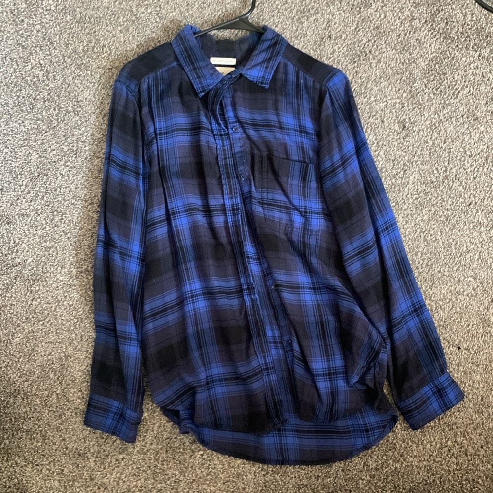 Five Vintage American Eagle Flannels - image 2